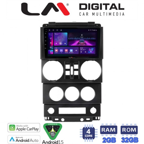 LM Digital - LM ZA4748B GPS Οθόνη OEM Multimedia Αυτοκινήτου για JEEP WRANGLER 2007 > 2011 (CarPlay/AndroidAuto/BT/GPS/WIFI/GPRS)