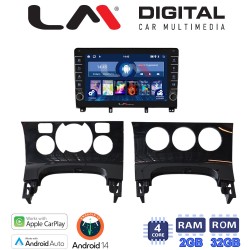LM Digital - LM ZG4323 GPS Οθόνη OEM Multimedia Αυτοκινήτου για PEUGEOT 3008 2009>2016 & 206 2002>2006 (CarPlay/AndroidAuto/BT/GPS/WIFI/GPRS)