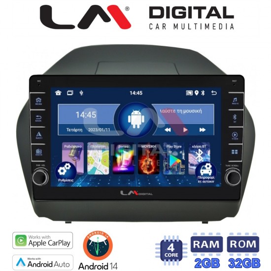 LM Digital - LM ZG4414 GPS Οθόνη OEM Multimedia Αυτοκινήτου για HYUNDAI IX35 2009>2015 (CarPlay/AndroidAuto/BT/GPS/WIFI/GPRS)