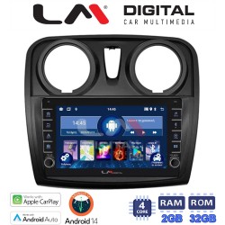 LM Digital - LM ZG4457 GPS Οθόνη OEM Multimedia Αυτοκινήτου για Dacia Santero 2012 > 2019 (CarPlay/AndroidAuto/BT/GPS/WIFI/GPRS)
