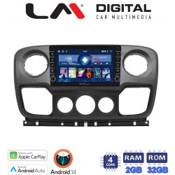 LM Digital - LM ZG4503 GPS Οθόνη OEM Multimedia Αυτοκινήτου για NISSAN NV400 2011 > 2020 OPEL Movano 2011> 2020 RENAULT Master III 2010 > 2019 (CarPlay/AndroidAuto/BT/GPS/WIFI/GPRS)