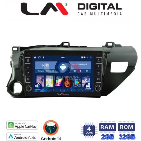 LM Digital - LM ZG4588 GPS Οθόνη OEM Multimedia Αυτοκινήτου για TOYOTA HILUX 2017> (CarPlay/AndroidAuto/BT/GPS/WIFI/GPRS)