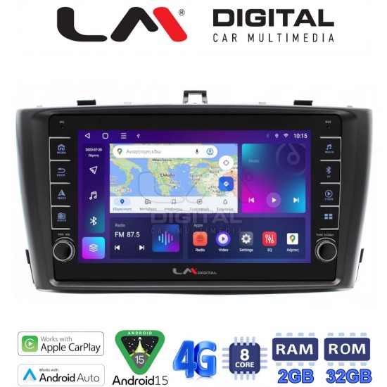 LM Digital - LM ZG8027 GPS Οθόνη OEM Multimedia Αυτοκινήτου για TOYOTA AVENSIS T27 2009 > 2016 (CarPlay/AndroidAuto/BT/GPS/WIFI/GPRS)