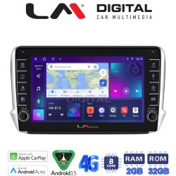 LM Digital - LM ZG8374 GPS Οθόνη OEM Multimedia Αυτοκινήτου για PEUGEOT 208-2008 2012> (CarPlay/AndroidAuto/BT/GPS/WIFI/GPRS)
