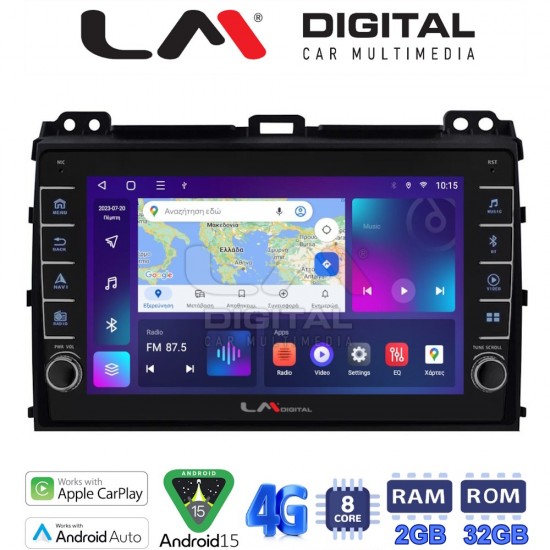 LM Digital - LM ZG8384 GPS Οθόνη OEM Multimedia Αυτοκινήτου για TOYOTA LANDCRUISER J100 2003>2009 (CarPlay/AndroidAuto/BT/GPS/WIFI/GPRS)