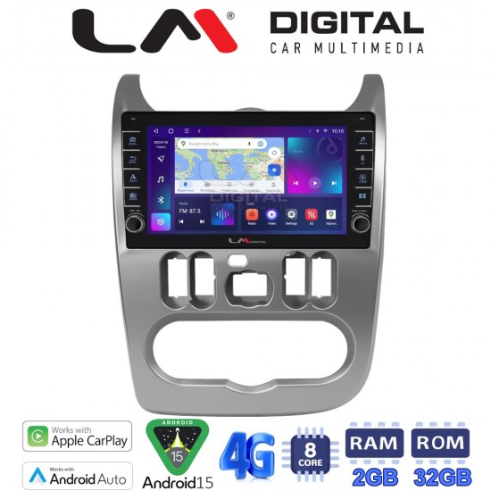 LM Digital - LM ZG8432 GPS Οθόνη OEM Multimedia Αυτοκινήτου για DACIA DUSTER 2006>2012 (CarPlay/AndroidAuto/BT/GPS/WIFI/GPRS)
