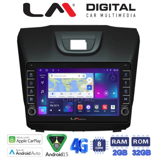 LM Digital - LM ZG8435 GPS Οθόνη OEM Multimedia Αυτοκινήτου για ISUZU DMAX 2012> (CarPlay/AndroidAuto/BT/GPS/WIFI/GPRS)