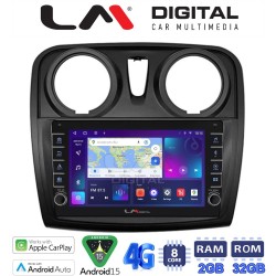 LM Digital - LM ZG8457 GPS Οθόνη OEM Multimedia Αυτοκινήτου για Dacia Santero 2012 > 2019 (CarPlay/AndroidAuto/BT/GPS/WIFI/GPRS)