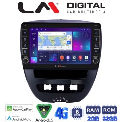 LM Digital - LM ZG8560 GPS Οθόνη OEM Multimedia Αυτοκινήτου για Aygo & C1 & 107 '05>'14 (CarPlay/AndroidAuto/BT/GPS/WIFI/GPRS)