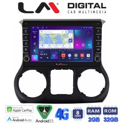LM Digital - LM ZG8745 GPS Οθόνη OEM Multimedia Αυτοκινήτου για JEEP WRANGLER 2011>2018 (CarPlay/AndroidAuto/BT/GPS/WIFI/GPRS)