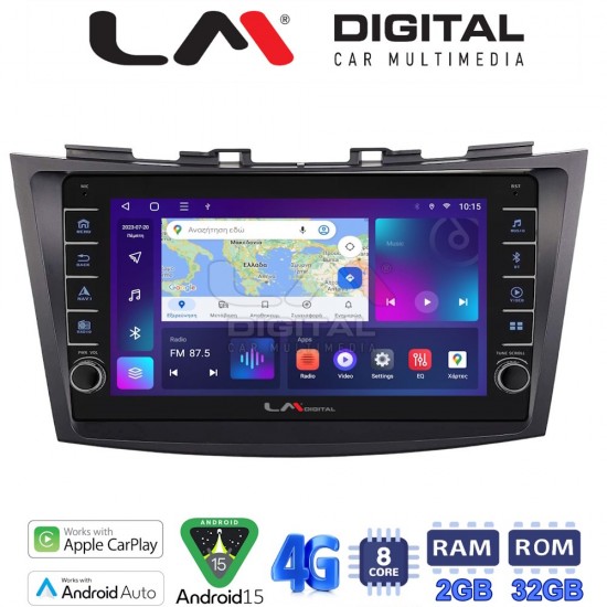 LM Digital - LM ZG8179 GPS Οθόνη OEM Multimedia Αυτοκινήτου για SUZUKI SWIFT 2011>2016 (CarPlay/AndroidAuto/BT/GPS/WIFI/GPRS)