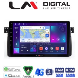 LM Digital - LM ZE8052 GPS Οθόνη OEM Multimedia Αυτοκινήτου για BMW Σειρά 3 (E46) 1998>2005 (CarPlay/AndroidAuto/BT/GPS/WIFI/GPRS)