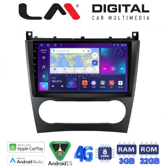 LM Digital - LM ZE8093 GPS Οθόνη OEM Multimedia Αυτοκινήτου για MERCEDES C class (W203) – CLC 2004>2008 (CarPlay/AndroidAuto/BT/GPS/WIFI/GPRS)