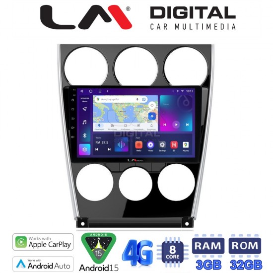 LM Digital - LM ZE8436 GPS Οθόνη OEM Multimedia Αυτοκινήτου για MAZDA 6 facelift 2005>2008 (CarPlay/AndroidAuto/BT/GPS/WIFI/GPRS)