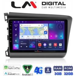 LM Digital - LM ZE8630 GPS Οθόνη OEM Multimedia Αυτοκινήτου για Honda Civic 2012 > 2016 (CarPlay/AndroidAuto/BT/GPS/WIFI/GPRS)