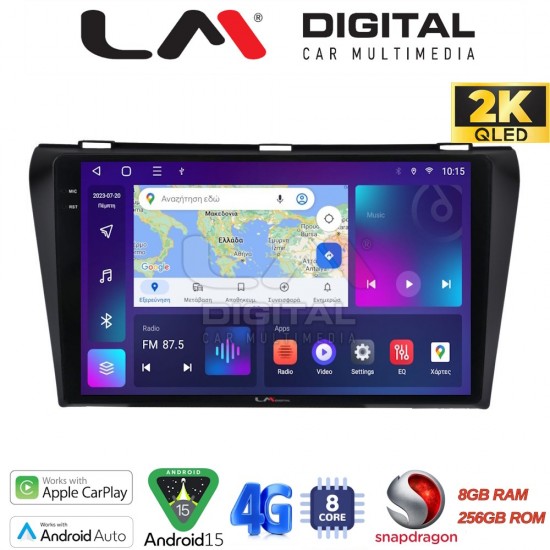 LM Digital - LM ZQ8034 GPS Οθόνη OEM Multimedia Αυτοκινήτου για MAZDA 3 2009>2014 (CarPlay/AndroidAuto/BT/GPS/WIFI/GPRS)