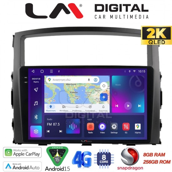 LM Digital - LM ZQ8038 GPS Οθόνη OEM Multimedia Αυτοκινήτου για MITSUBISHI PAJERO 2006>2014 (CarPlay/AndroidAuto/BT/GPS/WIFI/GPRS)