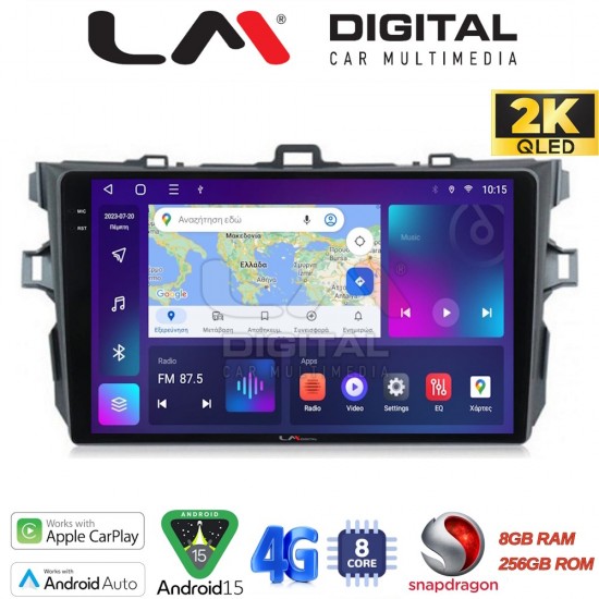 LM Digital - LM ZQ8063 GPS Οθόνη OEM Multimedia Αυτοκινήτου για TOYOTA COROLLA 2006>2012 (CarPlay/AndroidAuto/BT/GPS/WIFI/GPRS)