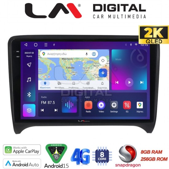 LM Digital - LM ZQ8078 GPS Οθόνη OEM Multimedia Αυτοκινήτου για AUDI TT 2007 > 2014 (CarPlay/AndroidAuto/BT/GPS/WIFI/GPRS)