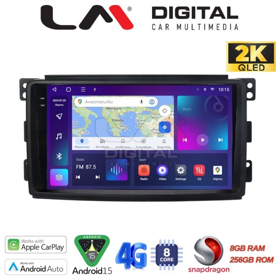 LM Digital - LM ZQ8087 GPS Οθόνη OEM Multimedia Αυτοκινήτου για SMART 2007>2010 (CarPlay/AndroidAuto/BT/GPS/WIFI/GPRS)