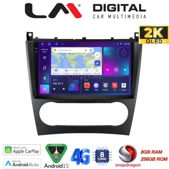 LM Digital - LM ZQ8093 GPS Οθόνη OEM Multimedia Αυτοκινήτου για MERCEDES C class (W203) – CLC 2004>2008 (CarPlay/AndroidAuto/BT/GPS/WIFI/GPRS)
