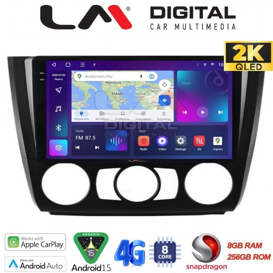 LM Digital - LM ZQ8170 GPS Οθόνη OEM Multimedia Αυτοκινήτου για BMW σειρά 1 (E81 - E82 - E87 -E88) (CarPlay/AndroidAuto/BT/GPS/WIFI/GPRS)