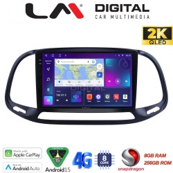 LM Digital - LM ZQ8197 GPS Οθόνη OEM Multimedia Αυτοκινήτου για Fiat Doblo - Combo 2015 > 2018 (CarPlay/AndroidAuto/BT/GPS/WIFI/GPRS)