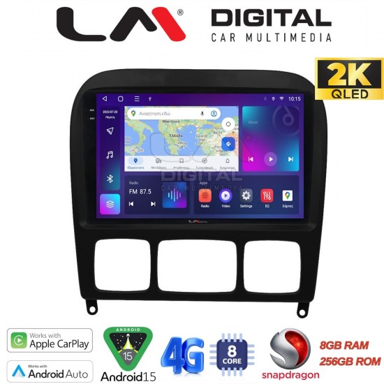 LM Digital - LM ZQ8220 GPS Οθόνη OEM Multimedia Αυτοκινήτου για MERCEDES S (W220) 1998>2005 (CarPlay/AndroidAuto/BT/GPS/WIFI/GPRS)