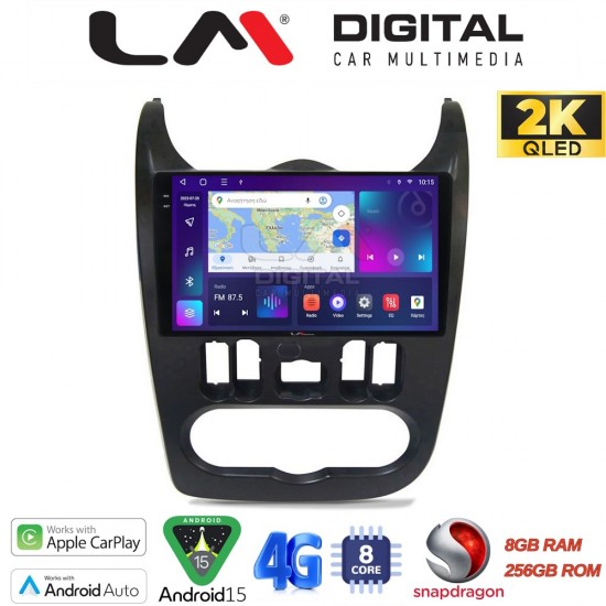 LM Digital - LM ZQ8432B GPS Οθόνη OEM Multimedia Αυτοκινήτου για Dacia Duster 2006 > 2012 (CarPlay/AndroidAuto/BT/GPS/WIFI/GPRS)