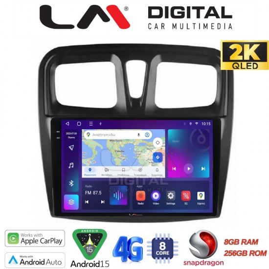 LM Digital - LM ZQ8557 GPS Οθόνη OEM Multimedia Αυτοκινήτου για Dacia Santero 2012 > 2020 (CarPlay/AndroidAuto/BT/GPS/WIFI/GPRS)