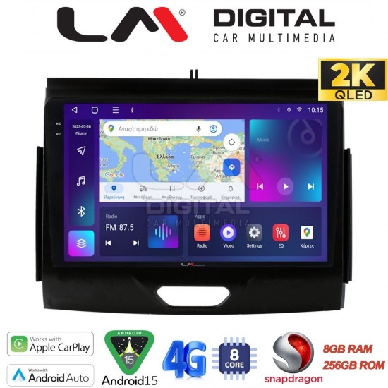 LM Digital - LM ZQ8576B GPS Οθόνη OEM Multimedia Αυτοκινήτου για FORD RANGER 2015>2020 (CarPlay/AndroidAuto/BT/GPS/WIFI/GPRS)