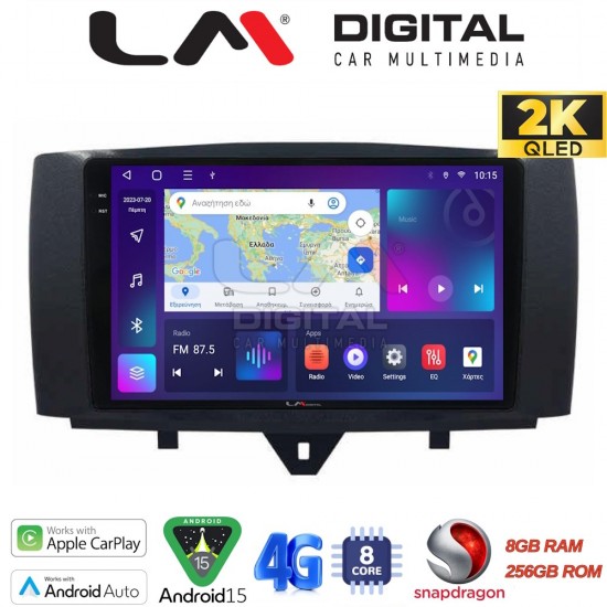 LM Digital - LM ZQ8587 GPS Οθόνη OEM Multimedia Αυτοκινήτου για SMART ForTwo 2011> 2015 (CarPlay/AndroidAuto/BT/GPS/WIFI/GPRS)
