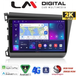 LM Digital - LM ZQ8630 GPS Οθόνη OEM Multimedia Αυτοκινήτου για Honda Civic 2012 > 2016 (CarPlay/AndroidAuto/BT/GPS/WIFI/GPRS)