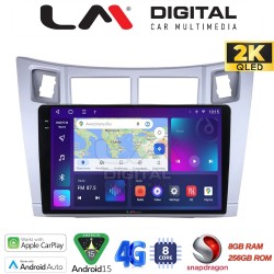 LM Digital - LM ZQ8084S GPS Οθόνη OEM Multimedia Αυτοκινήτου για Τoyota Yaris 2006 > 2011 (CarPlay/AndroidAuto/BT/GPS/WIFI/GPRS)