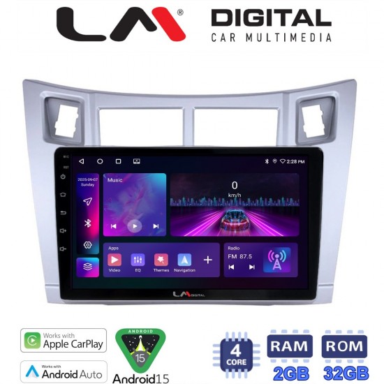 LM Digital - LM ZA4084S GPS Οθόνη OEM Multimedia Αυτοκινήτου για Τoyota Yaris 2006 > 2011 (CarPlay/AndroidAuto/BT/GPS/WIFI/GPRS)