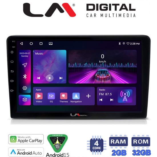 LM Digital - LM ZA4256 GPS Οθόνη OEM Multimedia Αυτοκινήτου για Mazda 2 2002 > 2007 (CarPlay/AndroidAuto/BT/GPS/WIFI/GPRS)