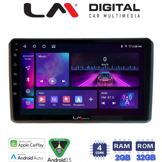 LM Digital - LM ZA4312 GPS Οθόνη OEM Multimedia Αυτοκινήτου για MITSUBISHI OUTLANDER 2001 > 2006 (CarPlay/AndroidAuto/BT/GPS/WIFI/GPRS)