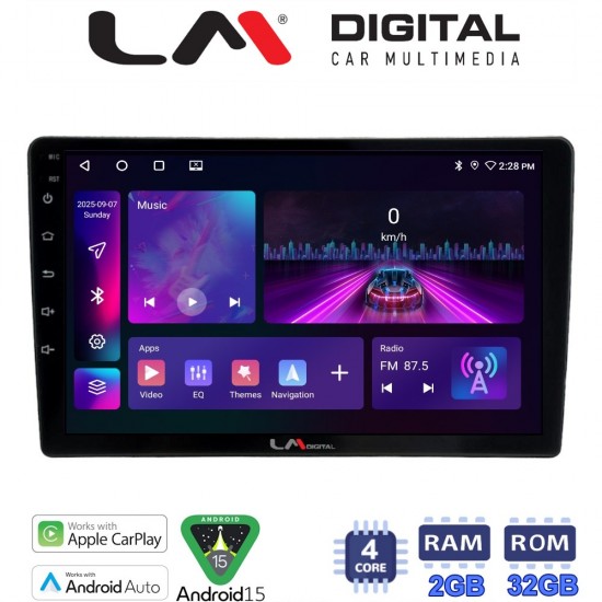 LM Digital - LM ZA4458 GPS Οθόνη OEM Multimedia Αυτοκινήτου για Nissan Micra 2014 > 2016 (CarPlay/AndroidAuto/BT/GPS/WIFI/GPRS)