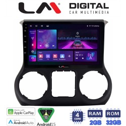 LM Digital - LM ZA4745B GPS Οθόνη OEM Multimedia Αυτοκινήτου για Jeep Wrangler 2011 > 2017 (CarPlay/AndroidAuto/BT/GPS/WIFI/GPRS)