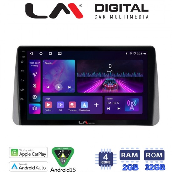 LM Digital - LM ZA4749 GPS Οθόνη OEM Multimedia Αυτοκινήτου για Fiat Tipo 2015 > 2019 (CarPlay/AndroidAuto/BT/GPS/WIFI/GPRS)