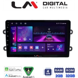 LM Digital - LM ZA4708 GPS Οθόνη OEM Multimedia Αυτοκινήτου για DACIA DUSTER – LOGAN - SUNDERO 2013 > 2018 (CarPlay/AndroidAuto/BT/GPS/WIFI/GPRS)