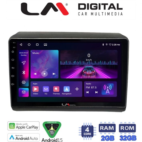 LM Digital - LM ZA4194 GPS Οθόνη OEM Multimedia Αυτοκινήτου για Fiat Ducato - Citroen Jumper - Peugeot Partner 2012> Μόνο αν έχει εργοστασιακό μηχάνημα (CarPlay/AndroidAuto/BT/GPS/WIFI/GPRS)