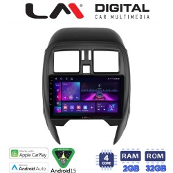 LM Digital - LM ZA4460 GPS Οθόνη OEM Multimedia Αυτοκινήτου για Nissan Micra K13 2010 > 2016 (CarPlay/AndroidAuto/BT/GPS/WIFI/GPRS)