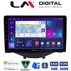 LM Digital - LM ZE8564B GPS Οθόνη OEM Multimedia Αυτοκινήτου για Toyota Aygo 2014 > Citroen C1 2014 > Peugeot 107 2014 > (CarPlay/AndroidAuto/BT/GPS/WIFI/GPRS)