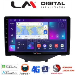 LM Digital - LM ZT8564B GPS Οθόνη OEM Multimedia Αυτοκινήτου για Toyota Aygo 2014 > Citroen C1 2014 > Peugeot 107 2014 > (CarPlay/AndroidAuto/BT/GPS/WIFI/GPRS)