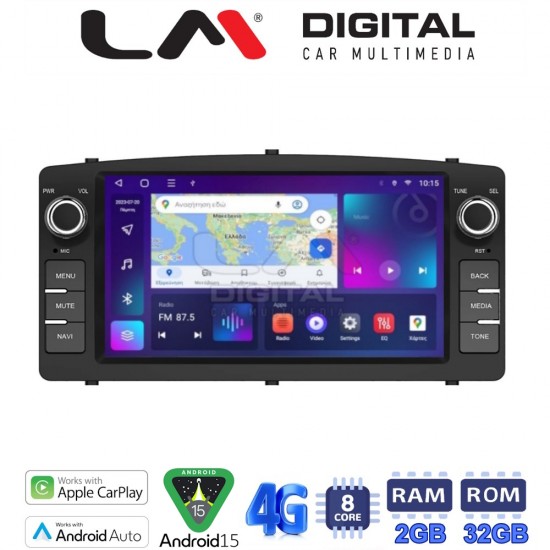 LM Digital - LM E8010 GPS Οθόνη OEM Multimedia Αυτοκινήτου για Toyota Corolla 2000 > 2007 (CarPlay/AndroidAuto/BT/GPS/WIFI/GPRS)