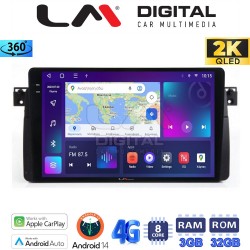 LM Digital - LM ZD8052 GPS Οθόνη OEM Multimedia Αυτοκινήτου για BMW Σειρά 3 (E46) 1998>2005 (CarPlay/AndroidAuto/BT/GPS/WIFI/GPRS)
