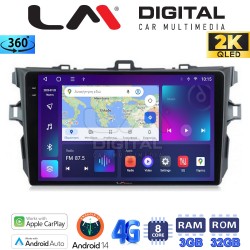 LM Digital - LM ZD8063 GPS Οθόνη OEM Multimedia Αυτοκινήτου για TOYOTA COROLLA 2006>2012 (CarPlay/AndroidAuto/BT/GPS/WIFI/GPRS)