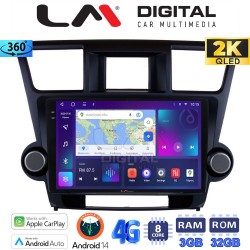 LM Digital - LM ZD8089 GPS Οθόνη OEM Multimedia Αυτοκινήτου για Toyota Highlander 2008 > 2015 (CarPlay/AndroidAuto/BT/GPS/WIFI/GPRS)
