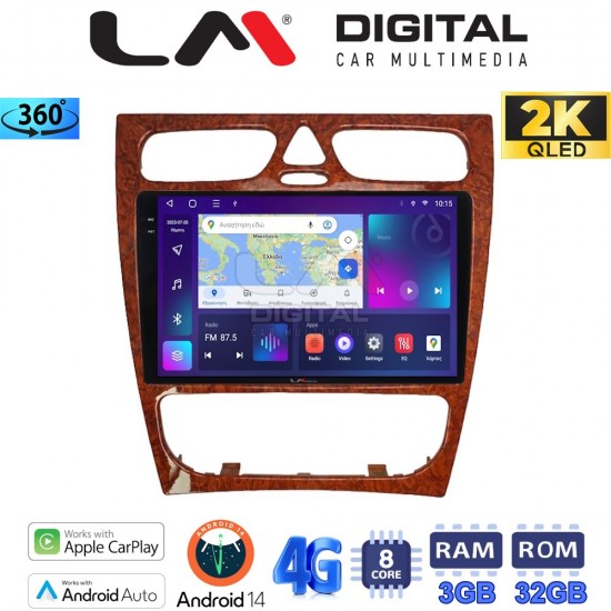 LM Digital - LM ZD8171W GPS Οθόνη OEM Multimedia Αυτοκινήτου για Mercedes C Class 1999 > 2004 (Προ Facelift) (CarPlay/AndroidAuto/BT/GPS/WIFI/GPRS)
